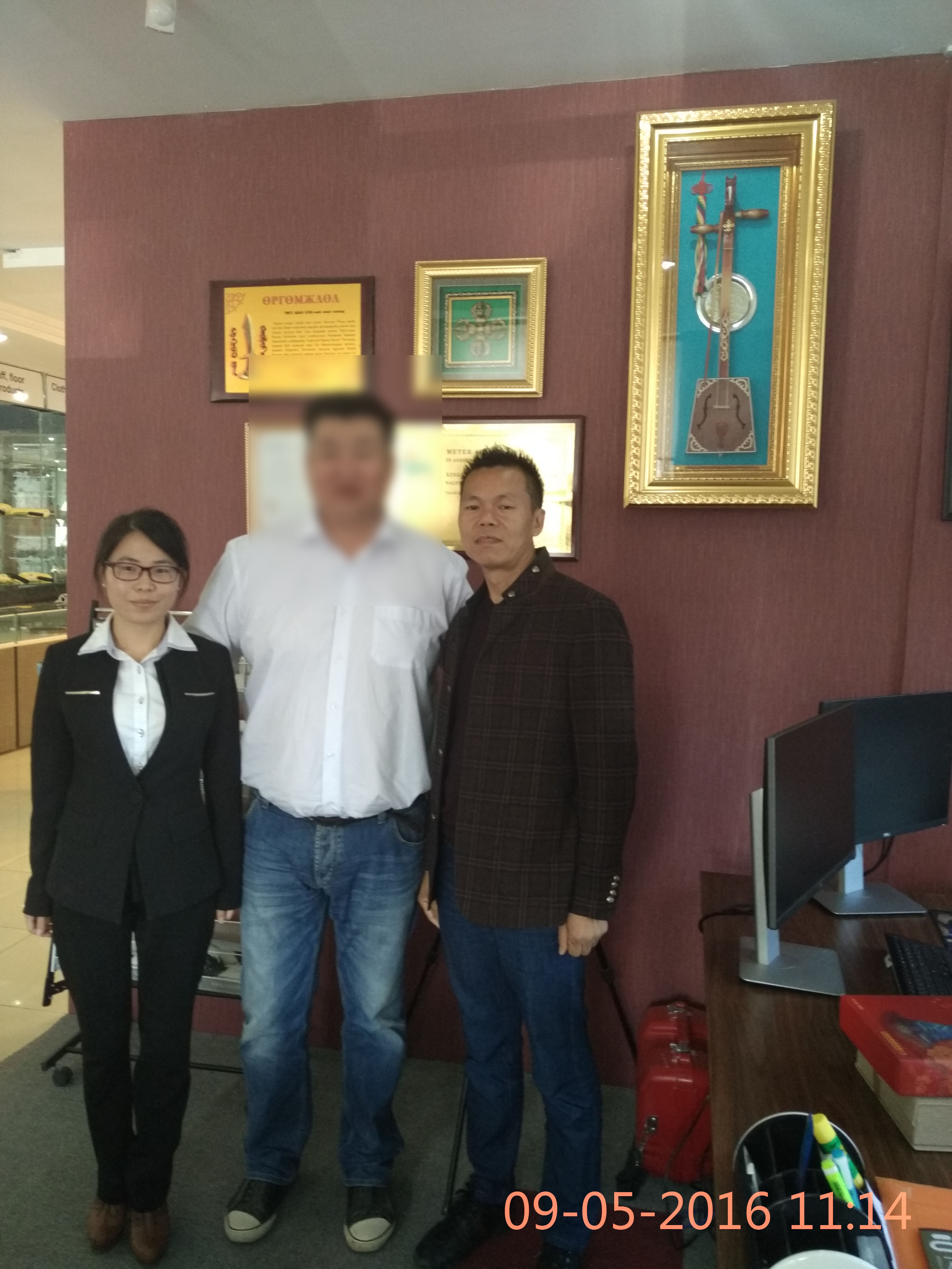 Equipe Xaingyi Mongólia exterior visita