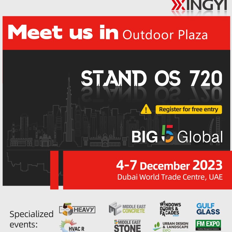 Xingyi Machinery Showcases Latest Concrete Grinding Machines at 2023 Big 5 Global Exhibition